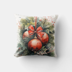 Cojín Decorativo Los encantadores Navidades de acuarela moderna Mis