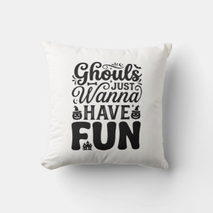 Cojín Decorativo Los fantasmas solo quieren divertirse SVG vintage
