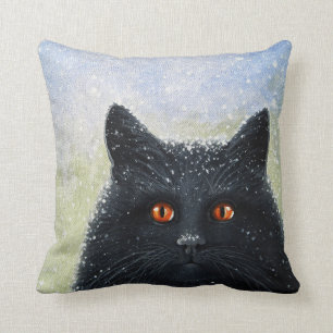 Cojín Decorativo Los gatos negros consiguen una mala cubierta del