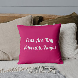 Cojín Decorativo Los Gatos Son Adorables Ninjas Personalizadas Cita