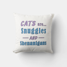 Cojín Decorativo Los gatos son Snuggles y Shenanigans