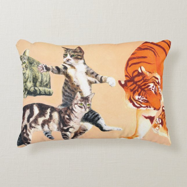 Cojín Decorativo Los gatos van a jugar (Anverso)