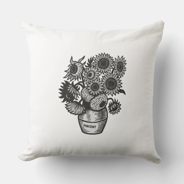 Cojín Decorativo Los girasoles de Van Gogh (Anverso)