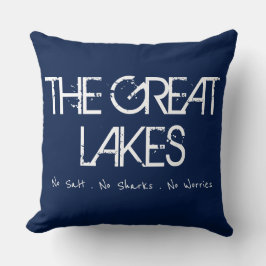 Cojín Decorativo Los Grandes Lagos, humor de Michigan