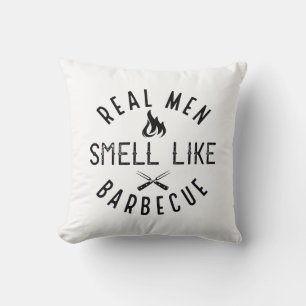 Cojín Decorativo Los Hombres De Verdad Huelen Como La Barbacoa