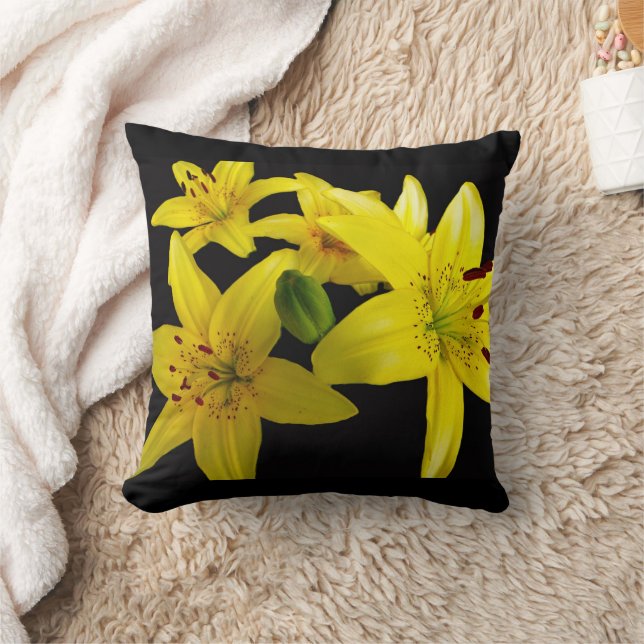 Cojín Decorativo Los ilicios asiáticos en negro (Manta)