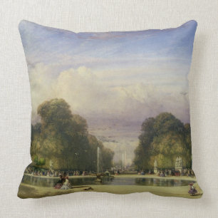 Cojín Decorativo Los jardines de Tuileries, con el Arco del Triunfo