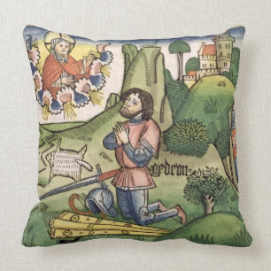 Cojín Decorativo Los jueces 6 36 Gideon ponen hacia fuera el paño