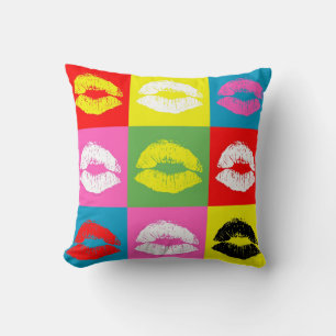 Cojín Decorativo Los labios coloridos