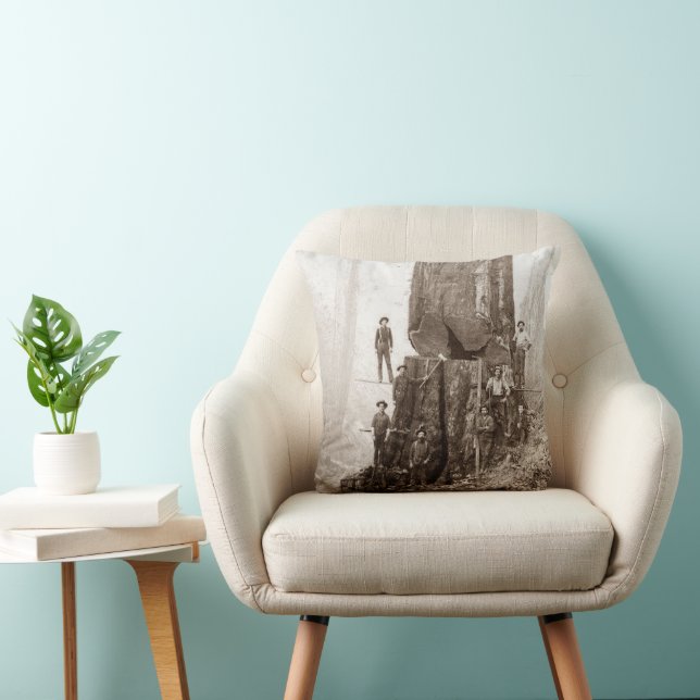 Cojín Decorativo Los leñadores estadounidenses Lumberjacks Circa 18 (Silla)