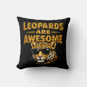 Cojín Decorativo Los leopardos son increíbles – Leopardo con gafas