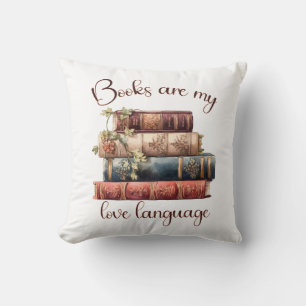 Cojín Decorativo Los libros son mi lenguaje del amor