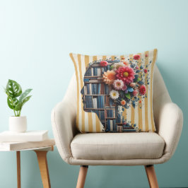 Cojín Decorativo Los libros son mi terapia para librescos