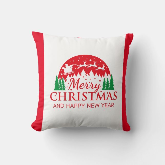Cojín Decorativo Los Navidades de alta calidad rojos se funden con  (Anverso)