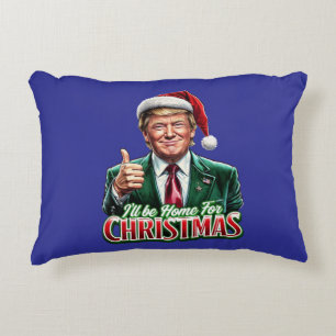 Cojín Decorativo Los Navidades de Donald Trump en Santa Hat