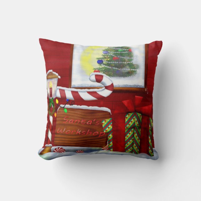 Cojín Decorativo Los Navidades del Taller Whimsey (Anverso)