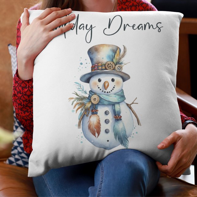 Cojín Decorativo Los Navidades más curos Boho Snowman Holiday Dream (Subido por el creador)