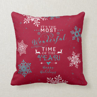 Cojín Decorativo Los Navidades turquesas rojos más maravillosos del