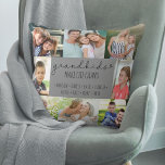 Cojín Decorativo Los nietos hacen de la vida un gran Personalizado<br><div class="desc">Añade todos los nombres de los nietos a esta almohada de fotos personalizado. "Los nietos hacen la vida grandiosa" está escrito en tipografía casual escrita a mano y delgada. La plantilla de fotos está lista para que añadas los nombres de los nietos y 8 de tus fotos favoritas, que se...</div>