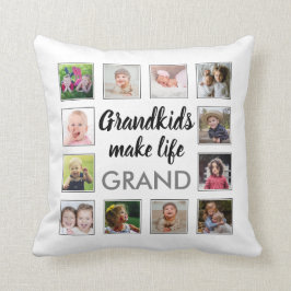 Cojín Decorativo Los nietos hacen la gran cita de la vida 12 Collag