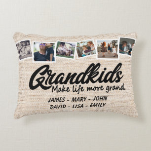 Cojín Decorativo Los nietos hacen la vida más grandiosa 6 Foto y n