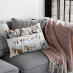 Cojín Decorativo Los nietos hacen que la vida sea grande | 6 COLLAG<br><div class="desc">Crea un regalo dulce para una abuela o abuelo amados con esta bella almohada acentuada de collage de fotos. "Los nietos hacen la vida grandiosa" aparece en el centro con letras de caligrafía en negro y gris. Personalizar con seis fotos de sus nietos. La parte posterior presenta rayas blancas y...</div>