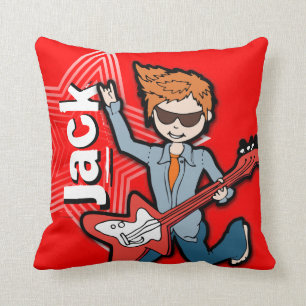 Cojín Decorativo Los niños nombran al muchacho rockstar de la