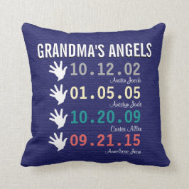 Cojín Decorativo Los pequeños ángeles de la abuela - 4 nietos