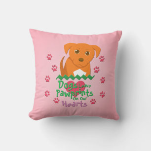 Cojín Decorativo Los perros dejan huellas