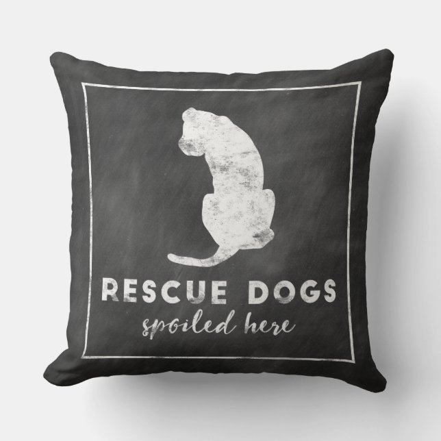 Cojín Decorativo Los perros del rescate estropearon aquí la pizarra (Anverso)
