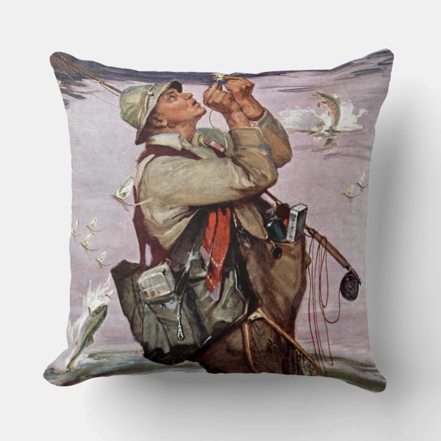 Cojín Decorativo Los pescados están saltando (Anverso)