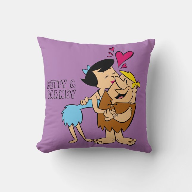 Cojín Decorativo Los Picapiedra | Betty Kissing Barney (Anverso)