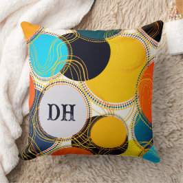 Cojín Decorativo Los puntos abstractos retro coloridos personalizan