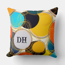 Cojín Decorativo Los puntos abstractos retro coloridos personalizan