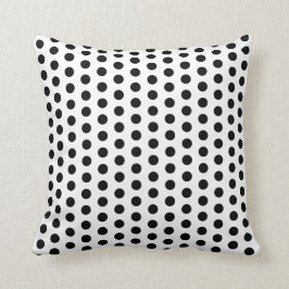 Cojín Decorativo Los puntos modernos de la polka blanca sobre el ne