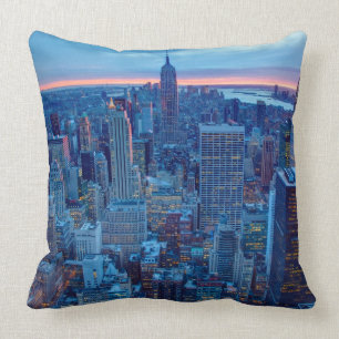 Cojín Decorativo Los rascacielos de Manhattan se encienden