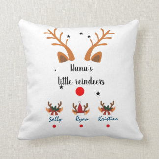 Cojín Decorativo Los renos de la abuela personalizada 