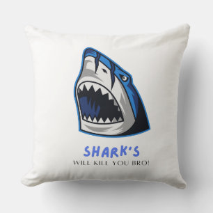 COJÍN DECORATIVO LOS TIBURONES TE MATARÁN... CITA DIVERTIDA