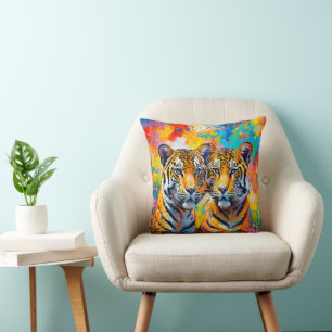 Cojín Decorativo los tigres gemelos