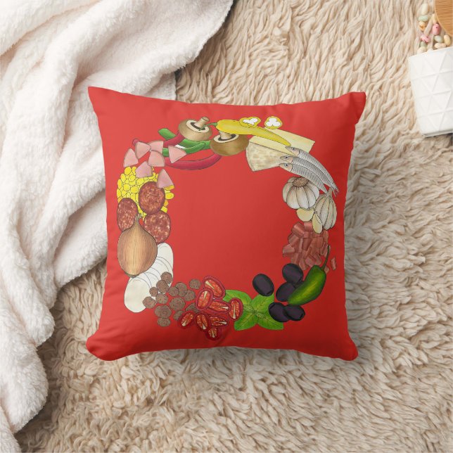 Cojín Decorativo Los Toppings De Fiestas Pizza Hacen Su Propia Deco (Manta)