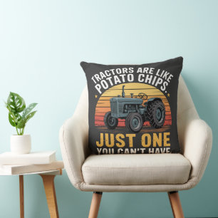 Cojín Decorativo Los tractores son como papas fritas