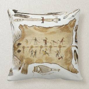 Cojín Decorativo Los utensilios y los brazos indios, platean 21 del