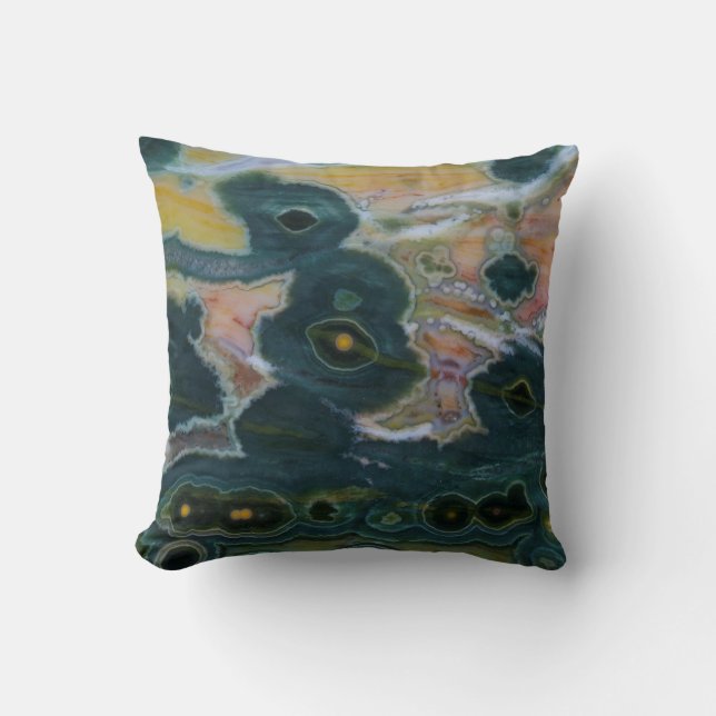 Cojín Decorativo Losa de Jasper Oceánico (Anverso)