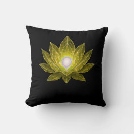 Cojín Decorativo Loto de Cristal Futurista • Energía de Ciencia Fic