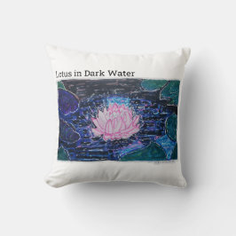 Cojín Decorativo Loto en Agua Oscura