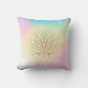 Cojín Decorativo Loto Hermoso Colorido Ombre, Zen