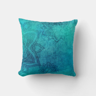 Cojín Decorativo Loto texturizado azul
