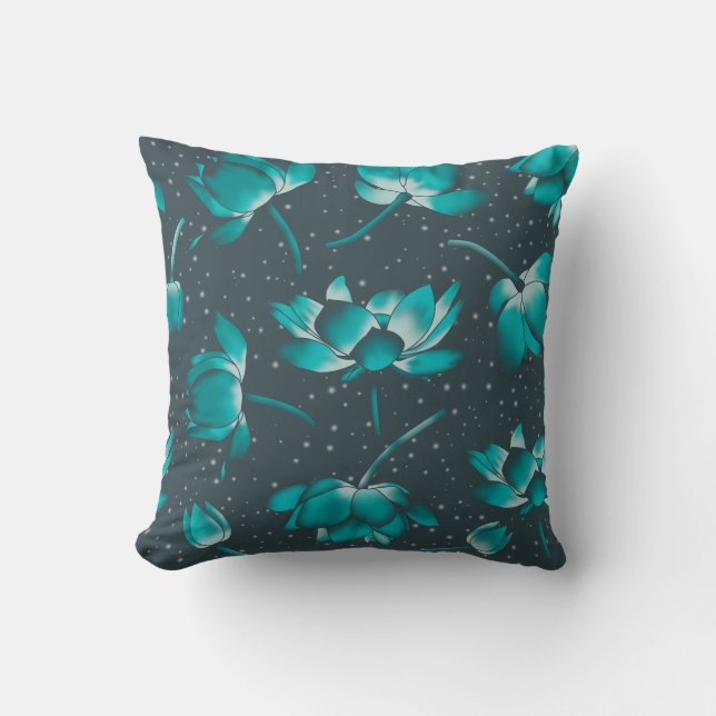 Cojín Decorativo Lotus de noche (Anverso)