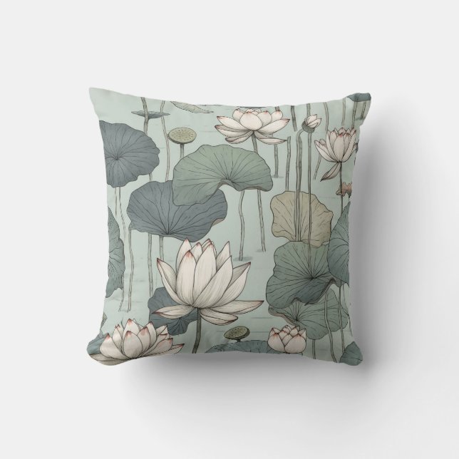 Cojín Decorativo Lotus Élégance Innocente Throw Cushion - Lot007 (Anverso)