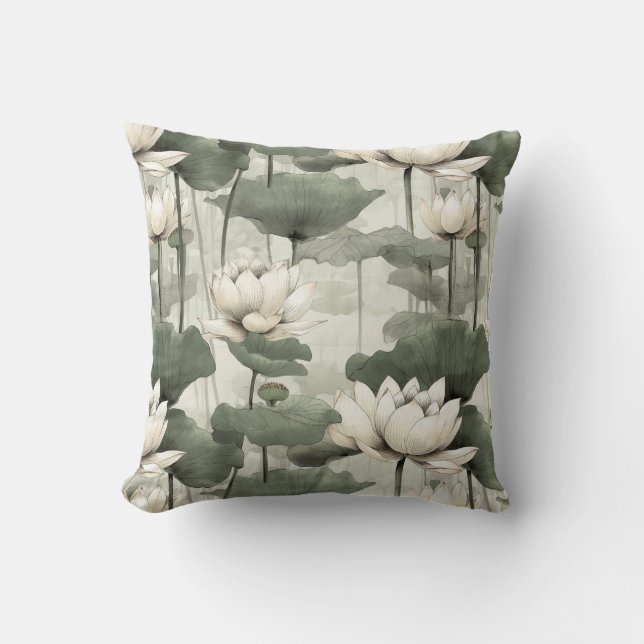Cojín Decorativo Lotus Élégance Innocente Throw Cushion - Lot009 (Anverso)
